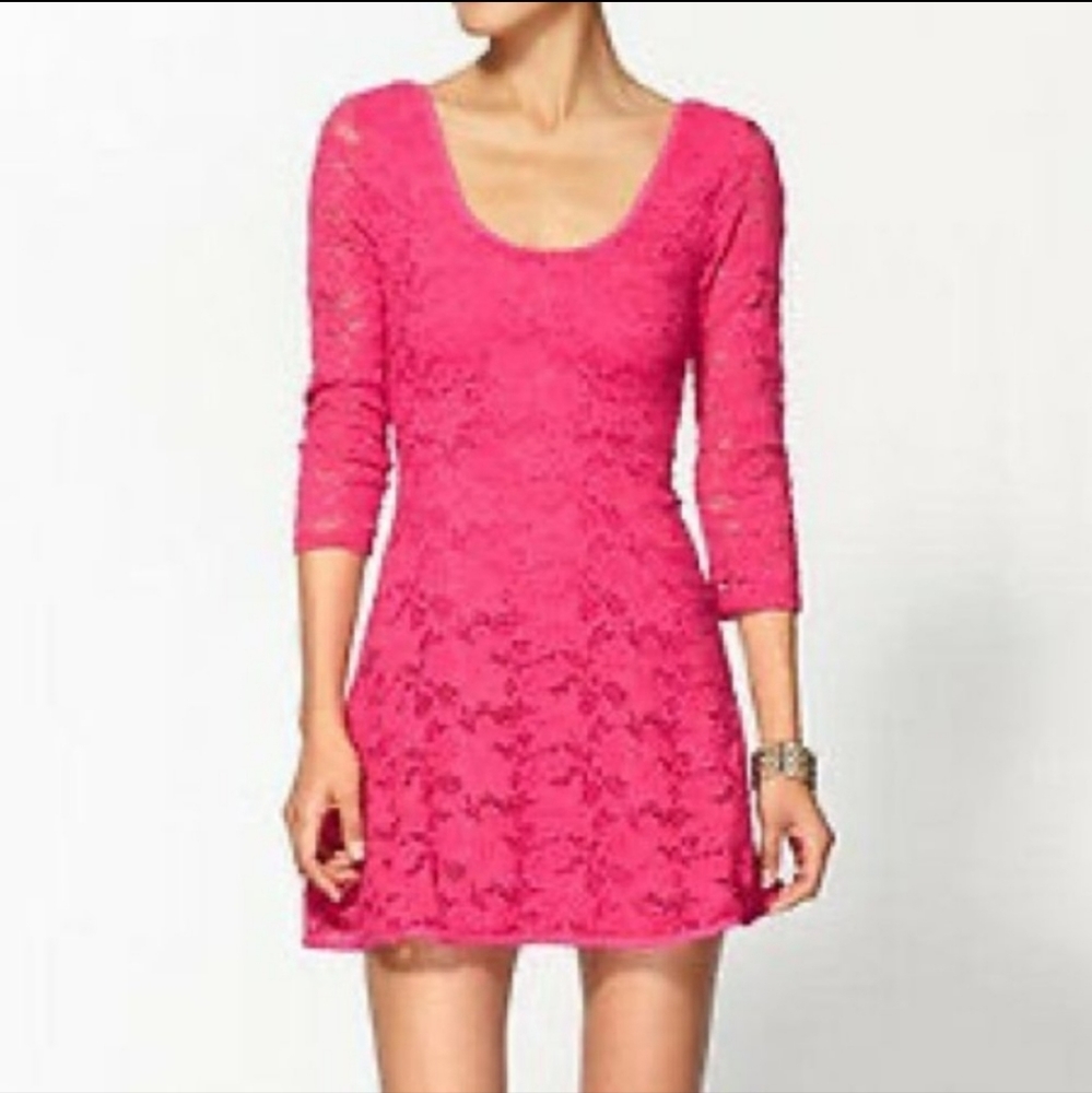 Free people- Lace floral, mini dress
